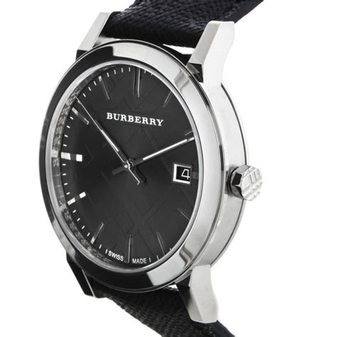 burberry grey dial black polyvinyl mens watch bu9030|Burberry Grey Dial Black Polyvinyl Strap Men's Watch BU9030.